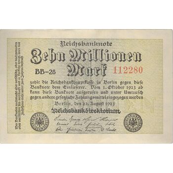 اسکناس 10000000 مارک 1923 جمهوری وایمار - تک - AU - آلمان