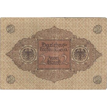 اسکناس 2 مارک 1920 جمهوری وایمار - تک - VF - آلمان
