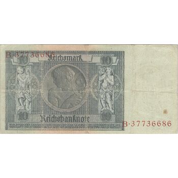 اسکناس 10 مارک 1929 جمهوری وایمار - تک - VF - آلمان