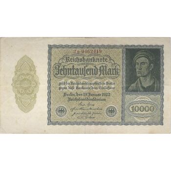 اسکناس 10000 مارک 1922 جمهوری وایمار - تک - VF - آلمان