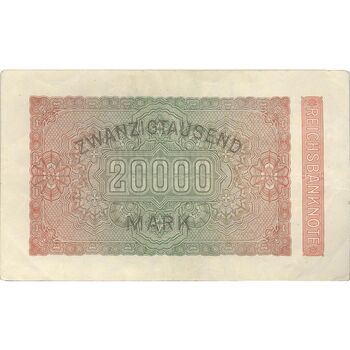 اسکناس 20000 مارک 1923 جمهوری وایمار - تک - VF - آلمان
