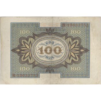 اسکناس 100 مارک 1920 جمهوری وایمار - تک - VF35 - آلمان
