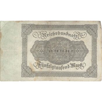 اسکناس 50000 مارک 1922 جمهوری وایمار - تک - VF - آلمان