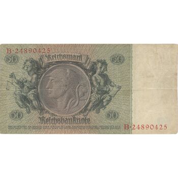 اسکناس 50 مارک 1933 رایش سوم - تک - VF - آلمان