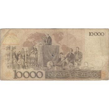 اسکناس 10000 کروزیرو بدون تاریخ(1984-1985) جمهوری فدراتیو - تک - F - برزیل