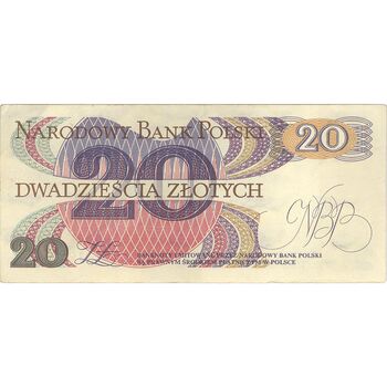 اسکناس 20 زلوتی 1982 جمهوری خلق - تک - VF - لهستان