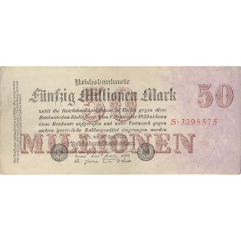 اسکناس 50000000 مارک 1923 جمهوری وایمار - تک - EF - آلمان