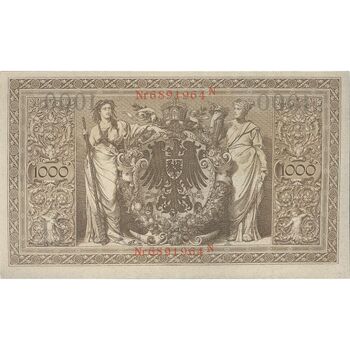 اسکناس 1000 مارک 1910 ویلیام دوم - تک - EF - آلمان
