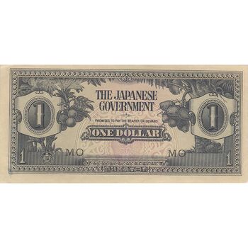 اسکناس یک دلار بدون تاریخ (1942-1945) اشغال شده توسط ژاپن - تک - EF - مالزی