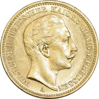 سکه طلا 20 مارک 1901 ویلهلم دوم - MS64 - آلمان