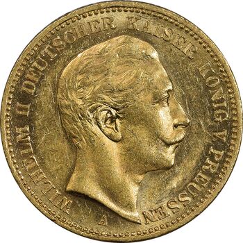 سکه طلا 20 مارک 1901 ویلهلم دوم - MS64 - آلمان