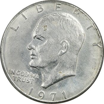 سکه یک دلار 1971S آیزنهاور - EF45 - آمریکا