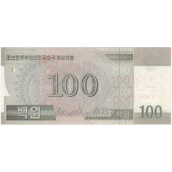 اسکناس 100 وون 2008 جمهوری دموکراتیک خلق - نمونه - تک - UNC66 - کره شمالی