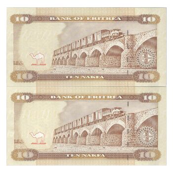 اسکناس 10 ناکفا 2012 دولت اریتره - جفت - UNC66 - اریتره