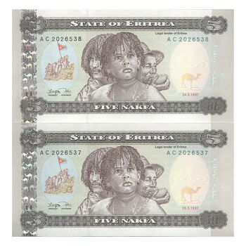 اسکناس 5 ناکفا 1997 دولت اریتره - جفت - UNC65 - اریتره