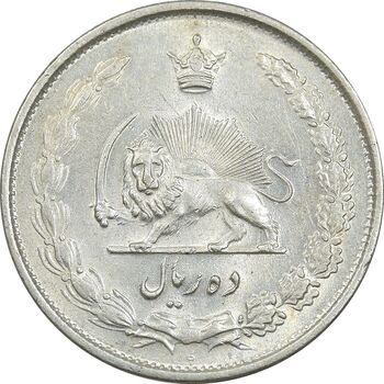 سکه 10 ریال 1324 - MS62 - محمد رضا شاه