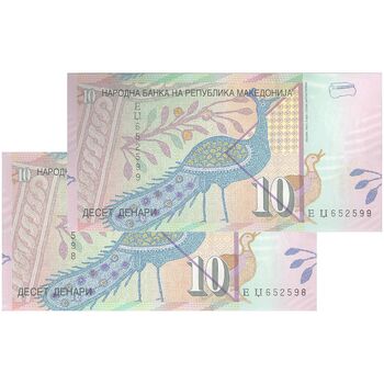 اسکناس  10 دینار 2008 جمهوری - جفت - UNC65 - مقدونیه شمالی