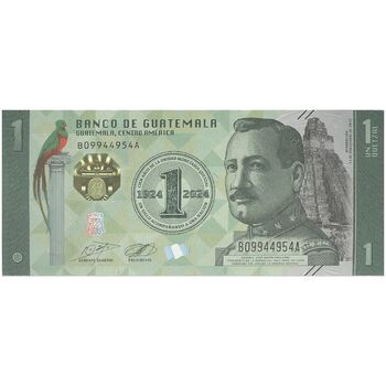 اسکناس 1 گواتزال 2024 جمهوری - تک - UNC64 - گواتمالا