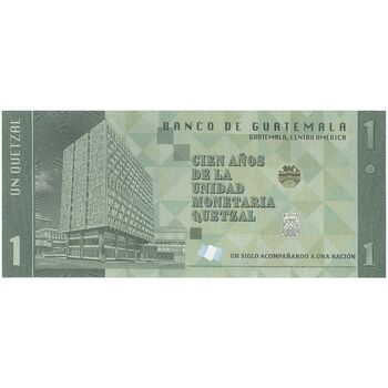 اسکناس 1 گواتزال 2024 جمهوری - تک - UNC64 - گواتمالا