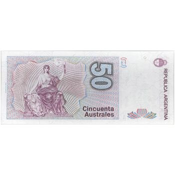 اسکناس 50 آسترال بدون تاریخ (1988-1989) جمهوری فدرال - ES, JLM - تک - UNC64 - آرژانتین