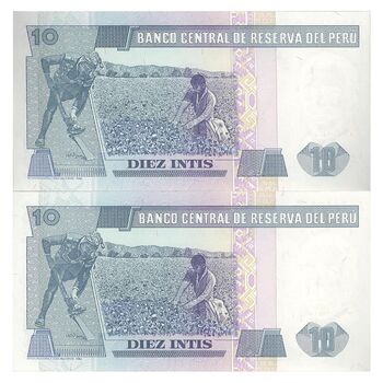اسکناس 10 اینتیس 1987 (26 ژوئن) جمهوری - جفت - UNC64 - پرو