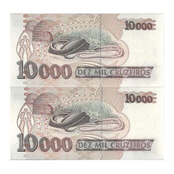 اسکناس 10000 کروزیرو بدون تاریخ(1993) - PRH, GJLL - جمهوری فدراتیو - جفت - UNC63 - برزیل
