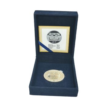 مدال نقره یادبود نود و پنجمین سالگرد تاسیس بانک ملی - با جعبه فابریک - UNC - جمهوری اسلامی