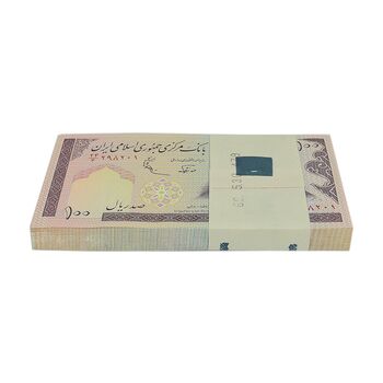 بسته اسکناس 100 ریال (نوربخش - عادلی) شماره دوقلو - UNC - جمهوری اسلامی