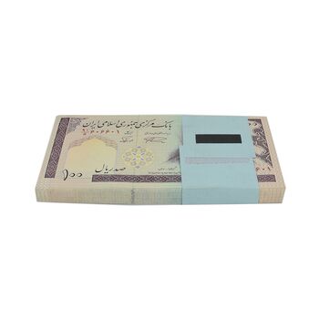 بسته اسکناس 100 ریال (نمازی - نوربخش) شماره بزرگ - شماره قرینه - UNC - جمهوری اسلامی