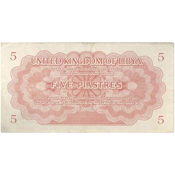 اسکناس 5 پیاستر 1951 ادریس یکم - تک - EF - لیبی