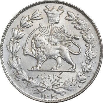 سکه 1000 دینار 1330 خطی - MS61 - احمد شاه