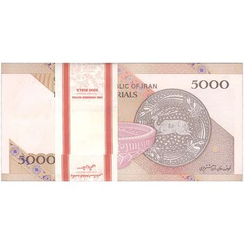 بسته اسکناس 5000 ریال امام (طیب نیا - سیف) - UNC - جمهوری اسلامی