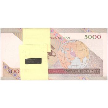 بسته اسکناس 5000 ریال امام (حسینی - بهمنی) ماهواره - جایگزین - UNC - جمهوری اسلامی