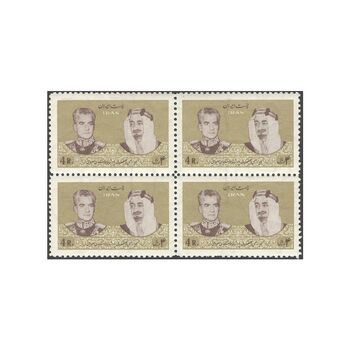 تمبر دیدار ملک فیصل پادشاه عربستان سعودی 1344 - محمدرضا شاه
