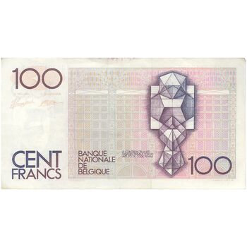 اسکناس 100 فرانک بدون تاریخ (1989-1992) بودئون یکم - J.J. van Droogenbroeck & Alfons Verplaetse - تک - VF - بلژیک