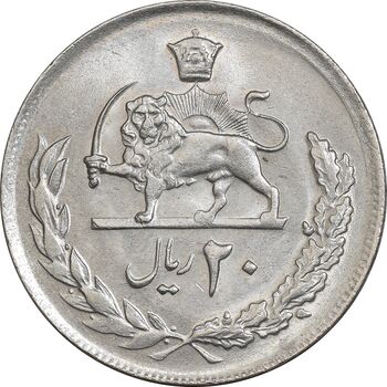 سکه 20 ریال 2537 - MS65 - محمد رضا شاه