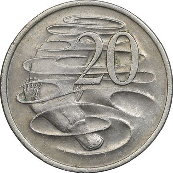 سکه 20 سنت 1972 الیزابت دوم - AU58 - استرالیا