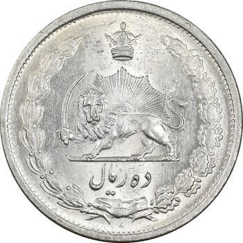 سکه 10 ریال 1323 - MS64 - محمد رضا شاه