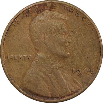 سکه 1 سنت 1944 لینکلن - VF30 - آمریکا