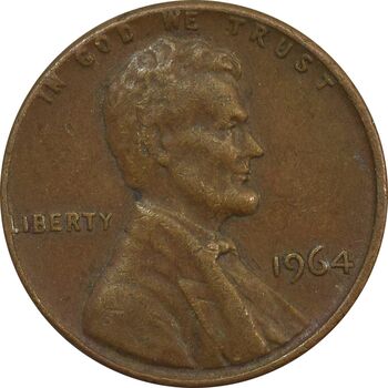 سکه 1 سنت 1964 لینکلن - EF - آمریکا