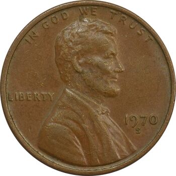 سکه 1 سنت 1970S لینکلن - EF45 - آمریکا