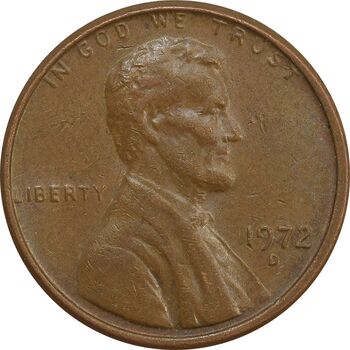 سکه 1 سنت 1972D لینکلن - EF - آمریکا