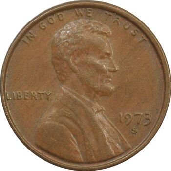 سکه 1 سنت 1973S لینکلن - EF45 - آمریکا
