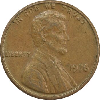 سکه 1 سنت 1976 لینکلن - EF - آمریکا