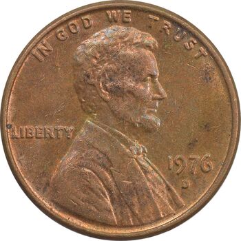 سکه 1 سنت 1976D لینکلن - MS63 - آمریکا