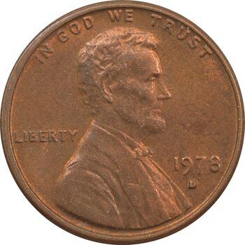 سکه 1 سنت 1978D لینکلن - AU - آمریکا
