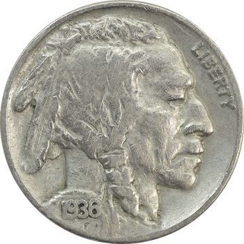 سکه 5 سنت 1936 بوفالو - EF40 - آمریکا