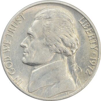 سکه 5 سنت 1972 جفرسون - AU50 - آمریکا