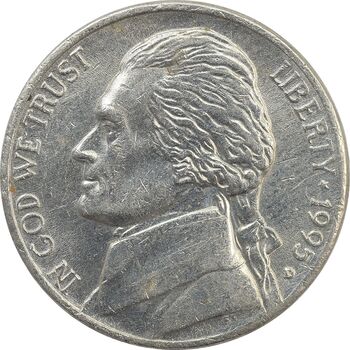 سکه 5 سنت 1995D جفرسون - AU - آمریکا