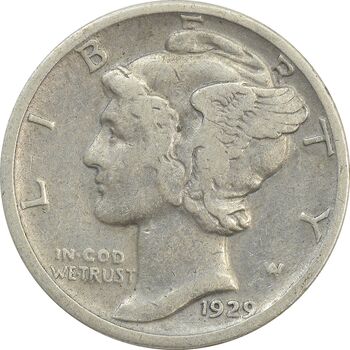 سکه 1 دایم 1929S مرکوری - VF35 - آمریکا